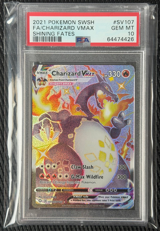 Pokemon Charizard VMAX 2021 Shining Fates #SV107 PSA 10